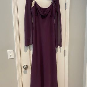 Plum evening gown